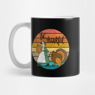 Thanksgiving Pilgrim and Turkey Mug